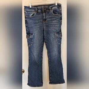American Eagle Kick Boot Stretch Cargo Jeans Women’s Size 12